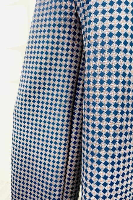 pantalone maxi palazzo optical sartoriale dettaglio stoffa